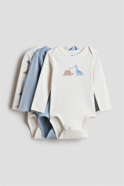 Боди из трикотажа с принтом, 3 штуки артикул 1265824009