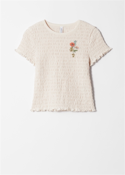 Футболка с надписью Smocked T-Shirt артикул 1273232001