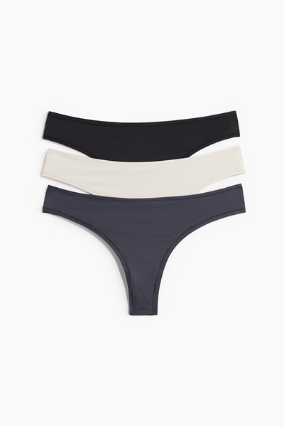 Трусы-бразильяна из микрофибры в количестве 3 штук артикул 1217849007