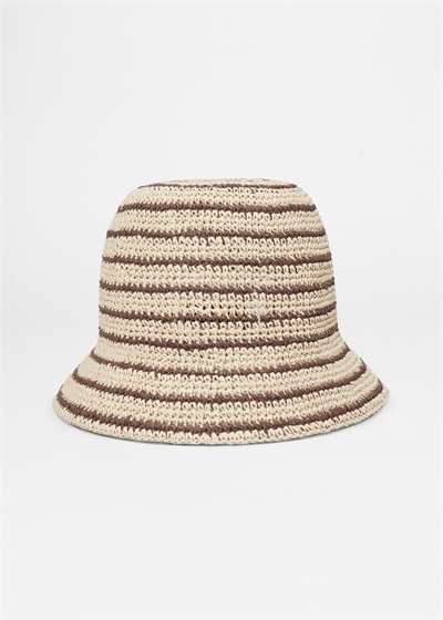 Плетеная соломенная шляпа-ведро артикул 1221879002