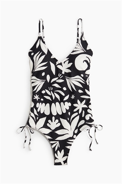 Купальник с мягкими чашечками на завязках артикул 1259286003