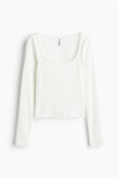 Топ из хлопка с отделкой пико артикул 1273919002