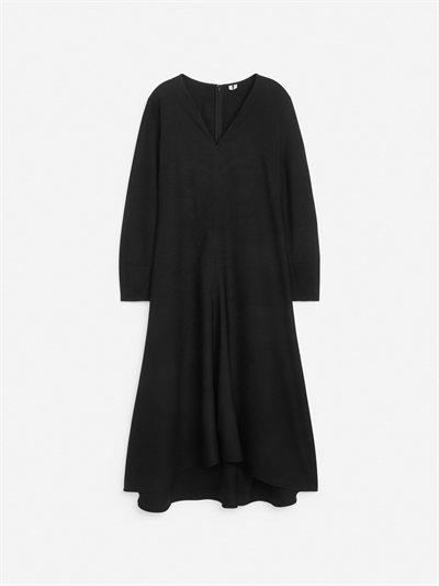 Расклешенное платье-миди из шерстяного бленда артикул 1245856001