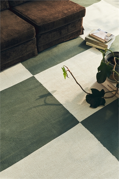 Хлопковый ковер в клетку артикул 1267342003