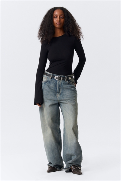 Хлопковый топ с длинными рукавами артикул 1259115024