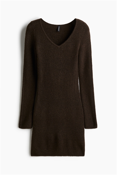 Платье-бодикон из трикотажа в рубчик артикул 1267949002