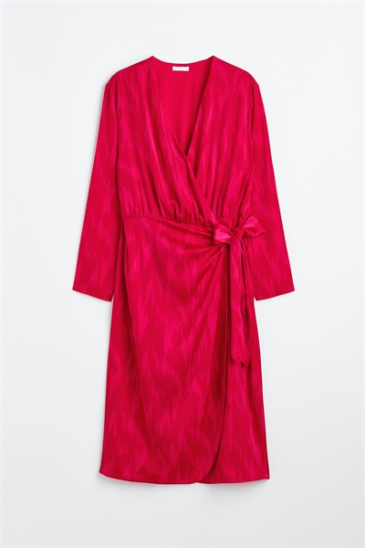 H&M+ Атласное платье с запахом артикул 1128376001