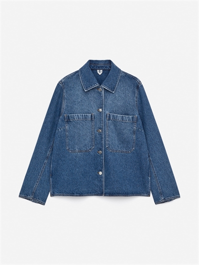 Джинсовая оверсайз-рубашка артикул 1311891001