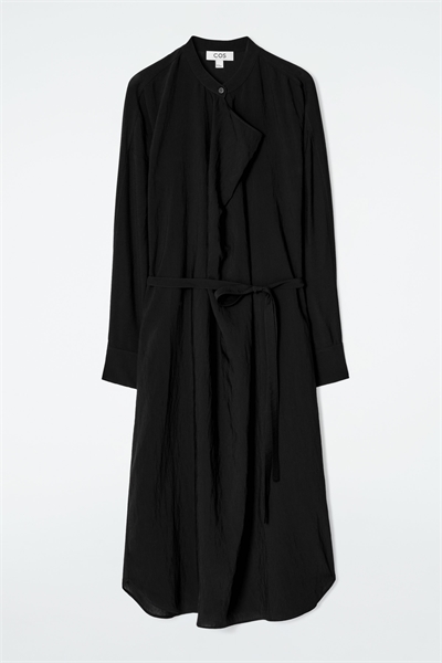 Драпированное платье-миди с поясом артикул 1288654001