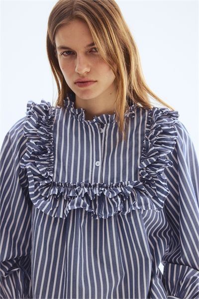 Хлопковая блузка с оборками артикул 1326830001