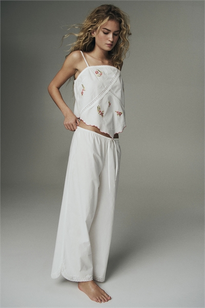 Вышитая хлопковая пижама артикул 1329957001