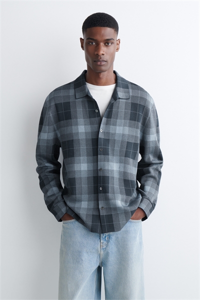 Расслабленная полосатая рубашка из трикотажного хлопка артикул 1263695003