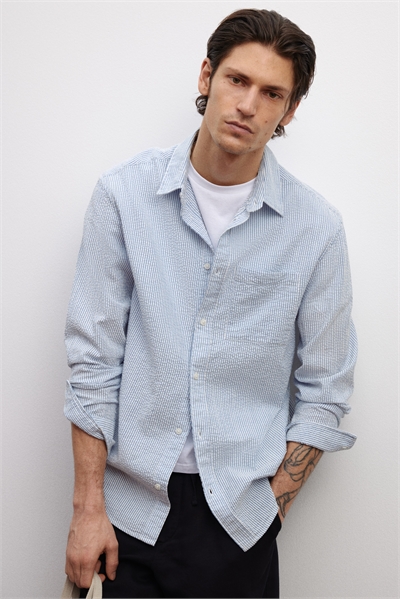 Рубашка свободного покроя из ситцевой ткани артикул 1265145003