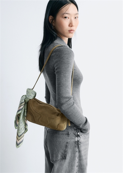 Прямоугольная кожаная сумка через плечо артикул 1326584002