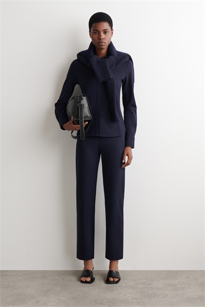 Брюки из джерси с эластичным поясом и прямыми брючинами артикул 1321745001