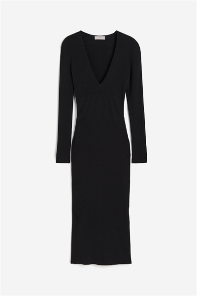 Платье-бодикон из ребристого трикотажа артикул 1216339002