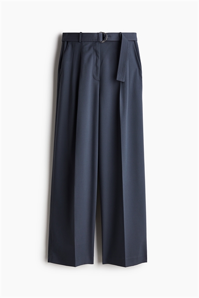 Широкие брюки с поясом артикул 1241432005