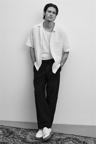 Льняные брюки с расслабленной посадкой артикул 1259395003