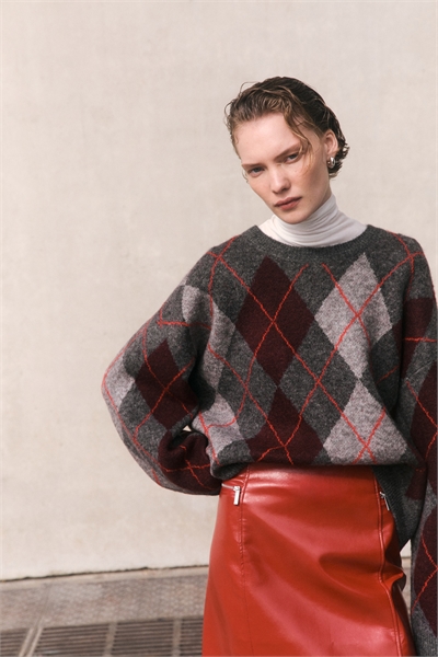 Джемпер из жаккардовой вязки артикул 1303126002