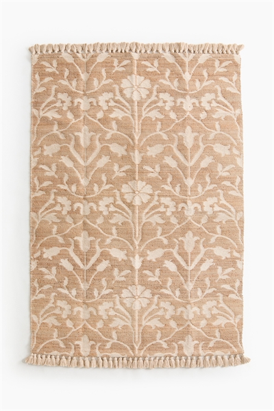 Коврик из смеси джута с цветочным узором артикул 1324810001