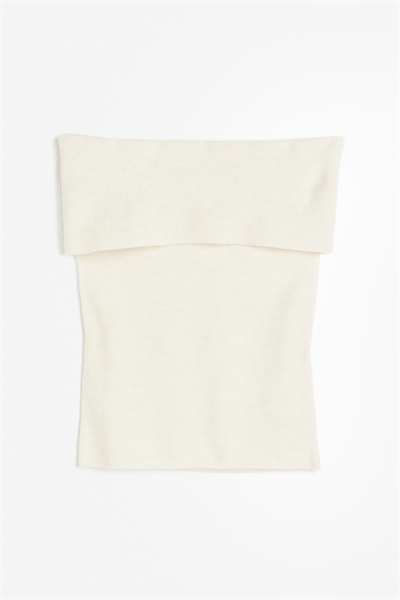 Трикотажный топ без плеч артикул 1207242002