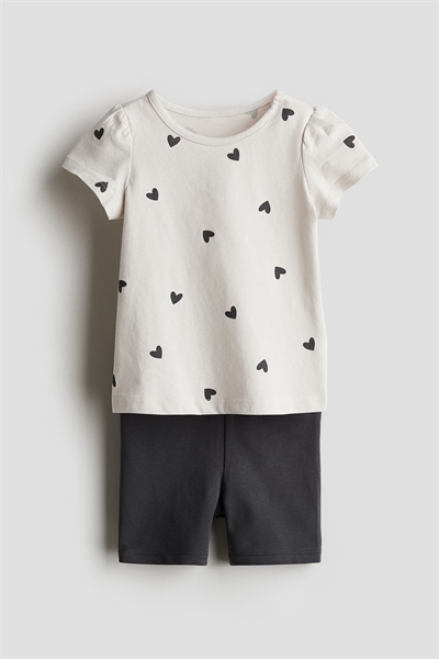 Комплект из 2 частей из хлопкового трикотажа артикул 1227086002