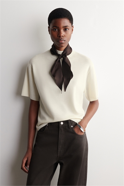 Футболка из мериносовой шерсти с шарфом артикул 1338717001