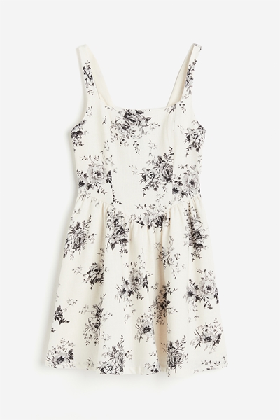 Платье с расклешенной юбкой из льняного бленда артикул 1212593003