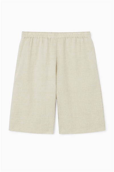 Эластичные льняные шорты артикул 1208908002