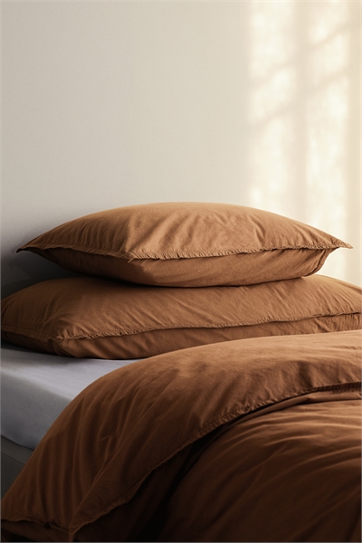 Комплект односпального постельного белья из стираного хлопка артикул 1184149009