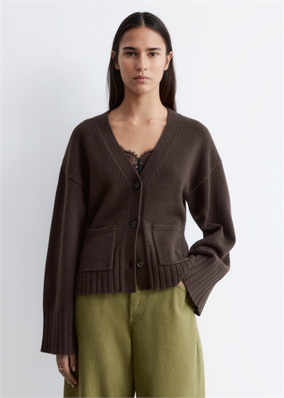 Кардиган конической вязки артикул 1286642002