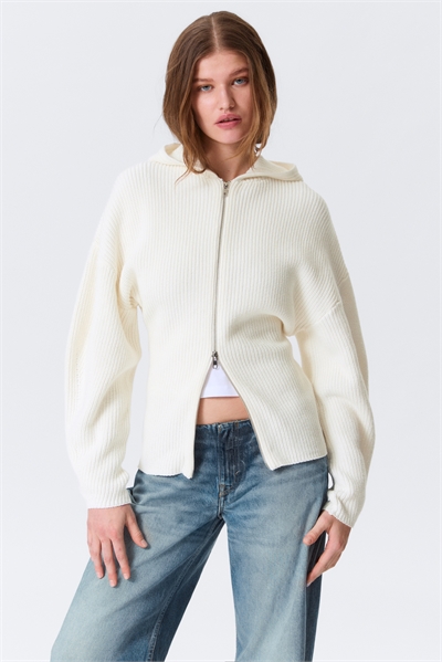 Длинная вязаная толстовка на молнии артикул 1295344004