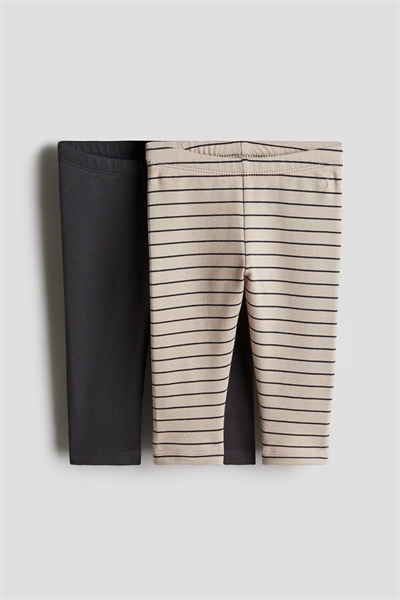 Леггинсы из хлопка с начесом внутри в количестве 2 штук артикул 1104623007