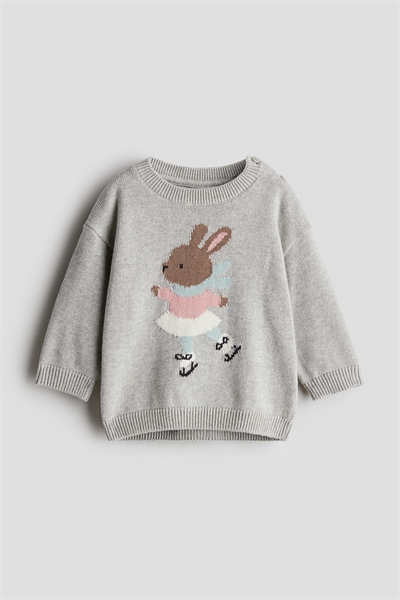 Джемпер с жаккардовой вязкой артикул 1239905005