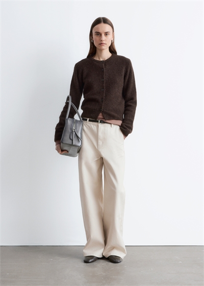 Широкие хлопковые брюки артикул 1310504001