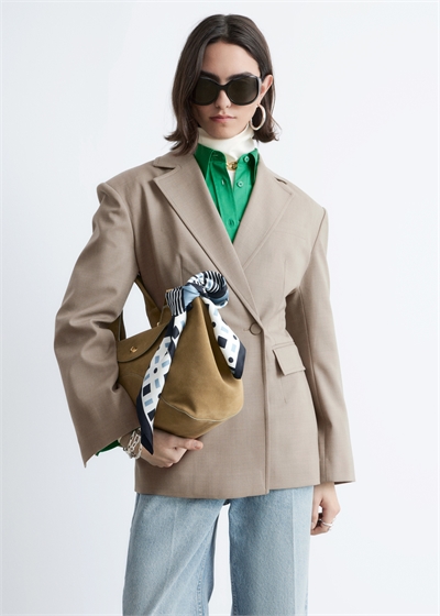 Конический блейзер из мериносовой шерсти артикул 1320993001