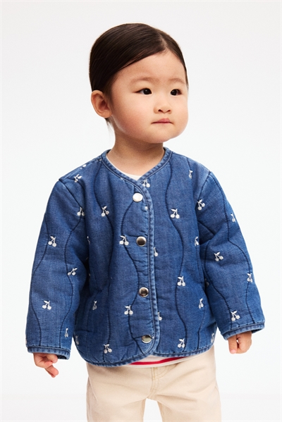 Стеганая джинсовая куртка артикул 1293443002