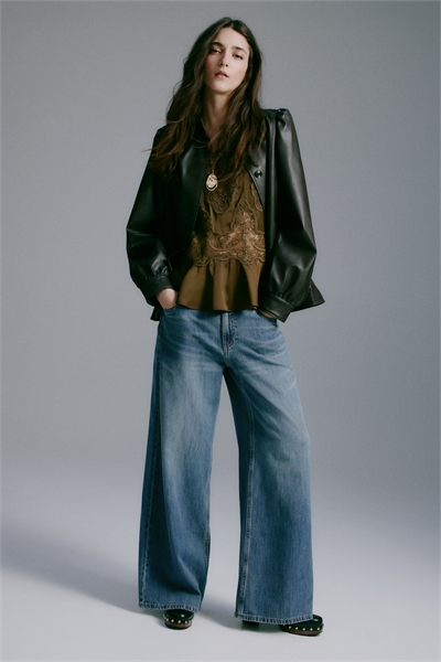 Джинсы с широкой стандартной талией артикул 1308273002