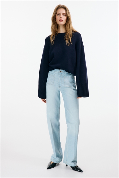 Широкие высокие джинсы артикул 1314869006