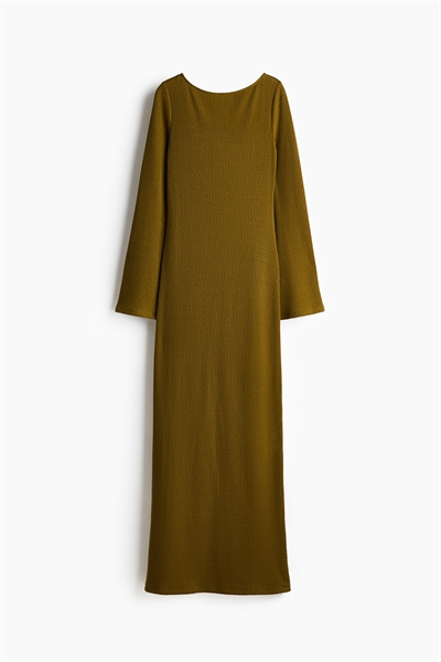 Макси-платье из текстурированного трикотажа артикул 1319093002