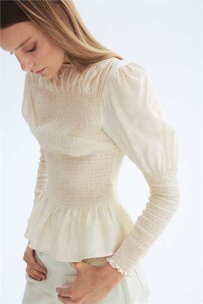 Блузка из вискозной смеси со сборками артикул 1321254002