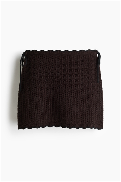 Пляжная юбка с эффектом вязания крючком артикул 1329138002