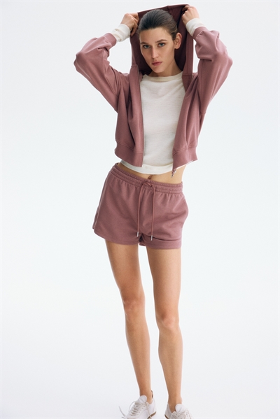 Короткая толстовка с капюшоном на молнии артикул 1330087003