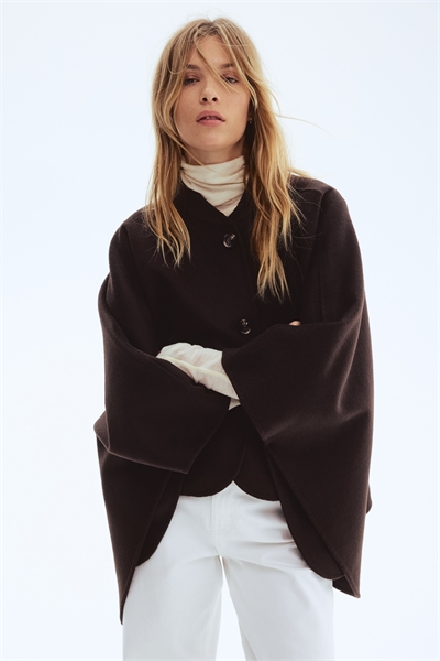 Куртка-накидка из шерстяной смеси артикул 1330404001