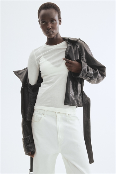 Топ из хлопкового джерси пима артикул 1263426002