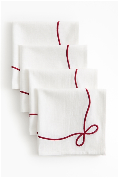 Набор из 4 салфеток с вышивкой артикул 1197530011