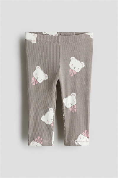 Ребристые хлопковые леггинсы артикул 1294766001