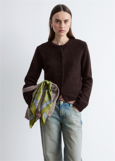 Кардиган из смеси альпаки артикул 1332580001