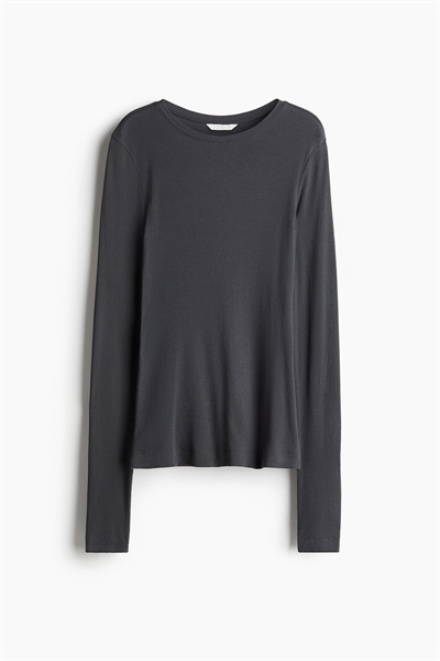 Топ из ребристого хлопка артикул 1266889002