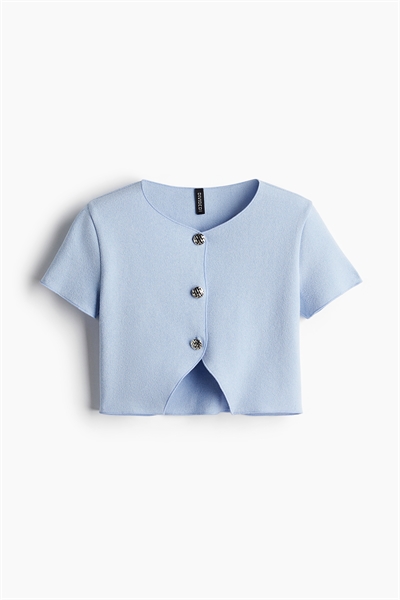 Кардиган из джерси с короткими рукавами артикул 1276112003